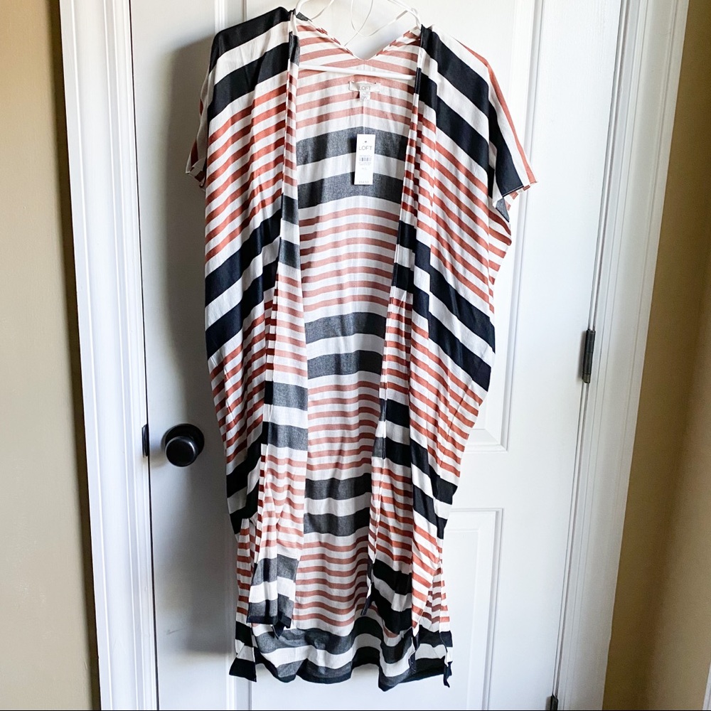 NEW Loft striped long kimono